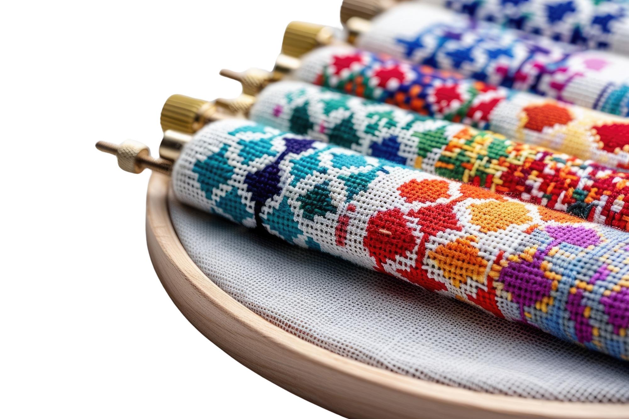 Collaborative pop-up with embroidered goods